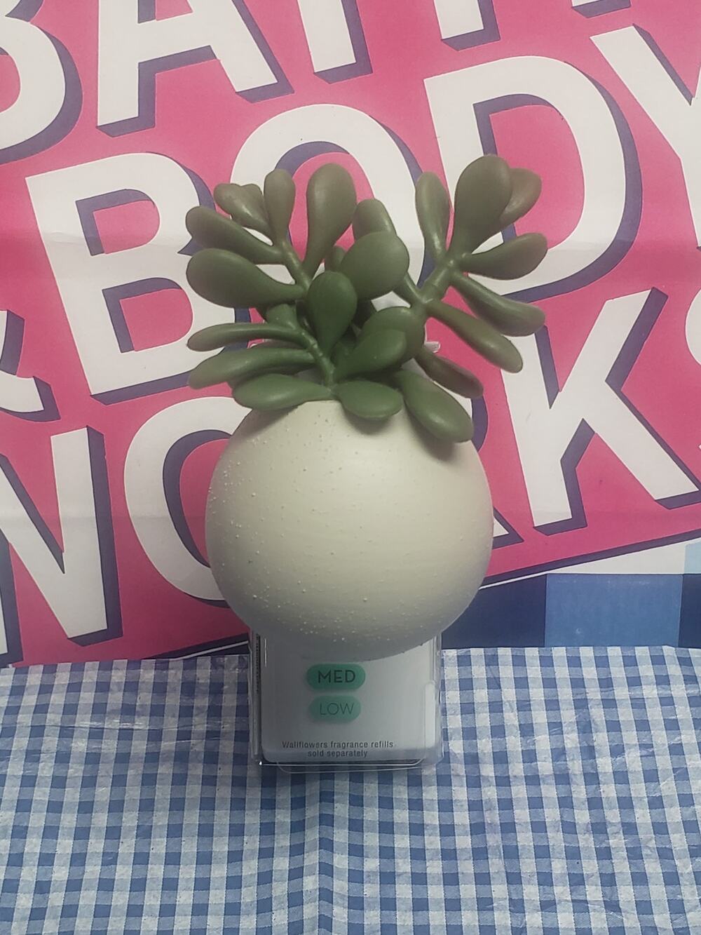 BBW Succulent Planter Wallflowers Scent Control Fragrance Plug In Home Decor